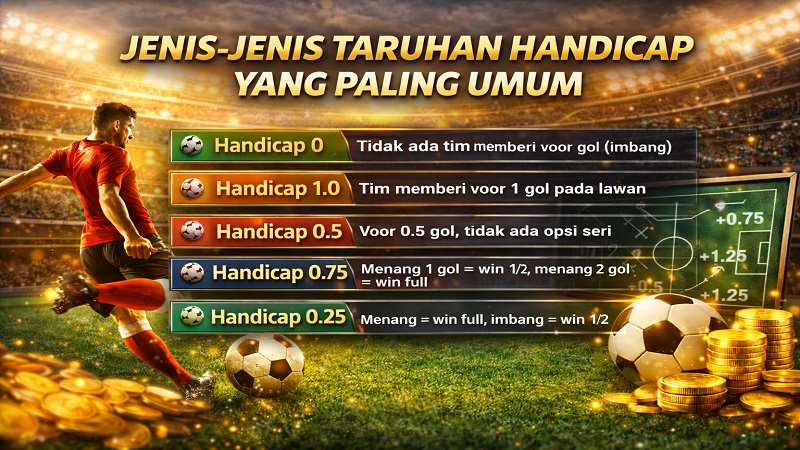 Jenis-Jenis Taruhan Handicap yang Paling Umum Jenis-Jenis Taruhan Handicap yang Paling Umum